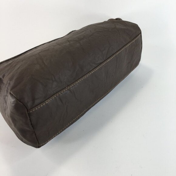 Rosseti Brown Bag with Braided Strap Buckle Accent Shoulder Bag - Picture 7 of 9